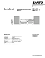 Sanyo MDG-077 - Service Manual